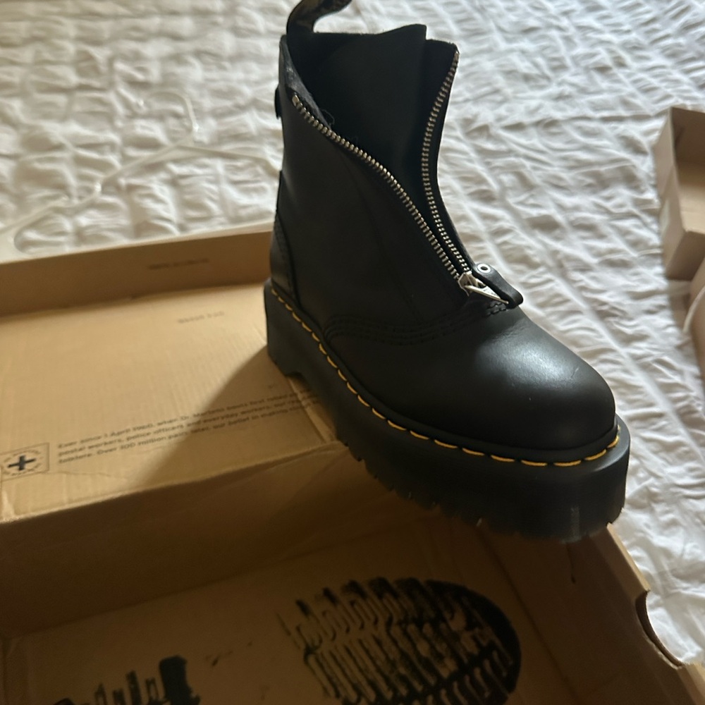 Dr. Martens Black Platform Ankle Boots